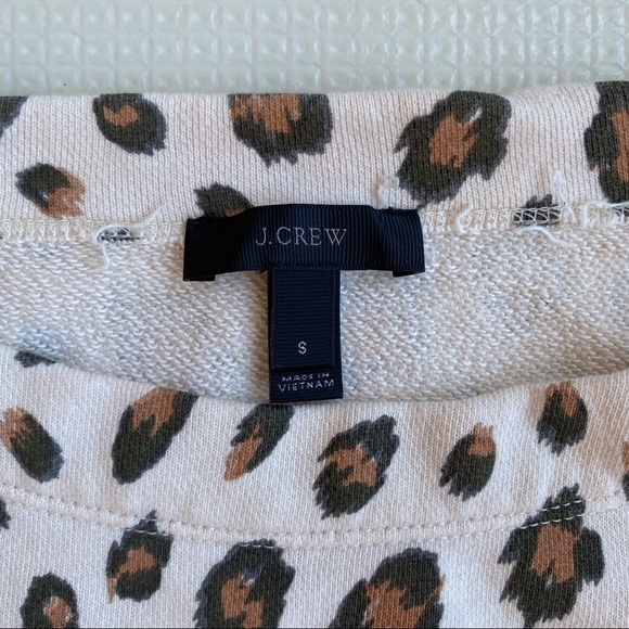 J. Crew Leopard Print Crew Neck Sweater Small - Picture 4 of 11